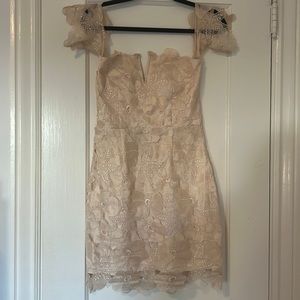 Saylor Blush Mini Off The Shoulder Dress